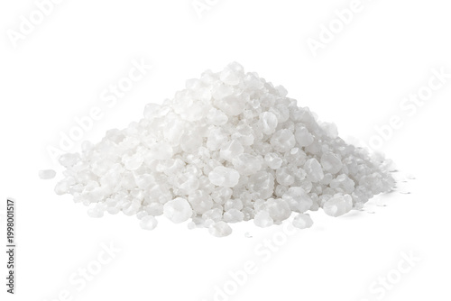 Sea salt crystals pile isolated on transparent background