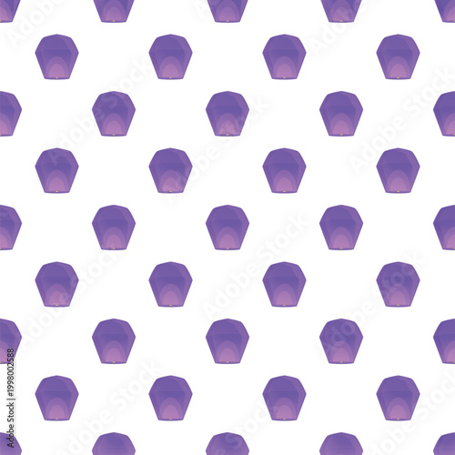 Purple sky lanterns creating a festive, glowing, and repeating seamless pattern background