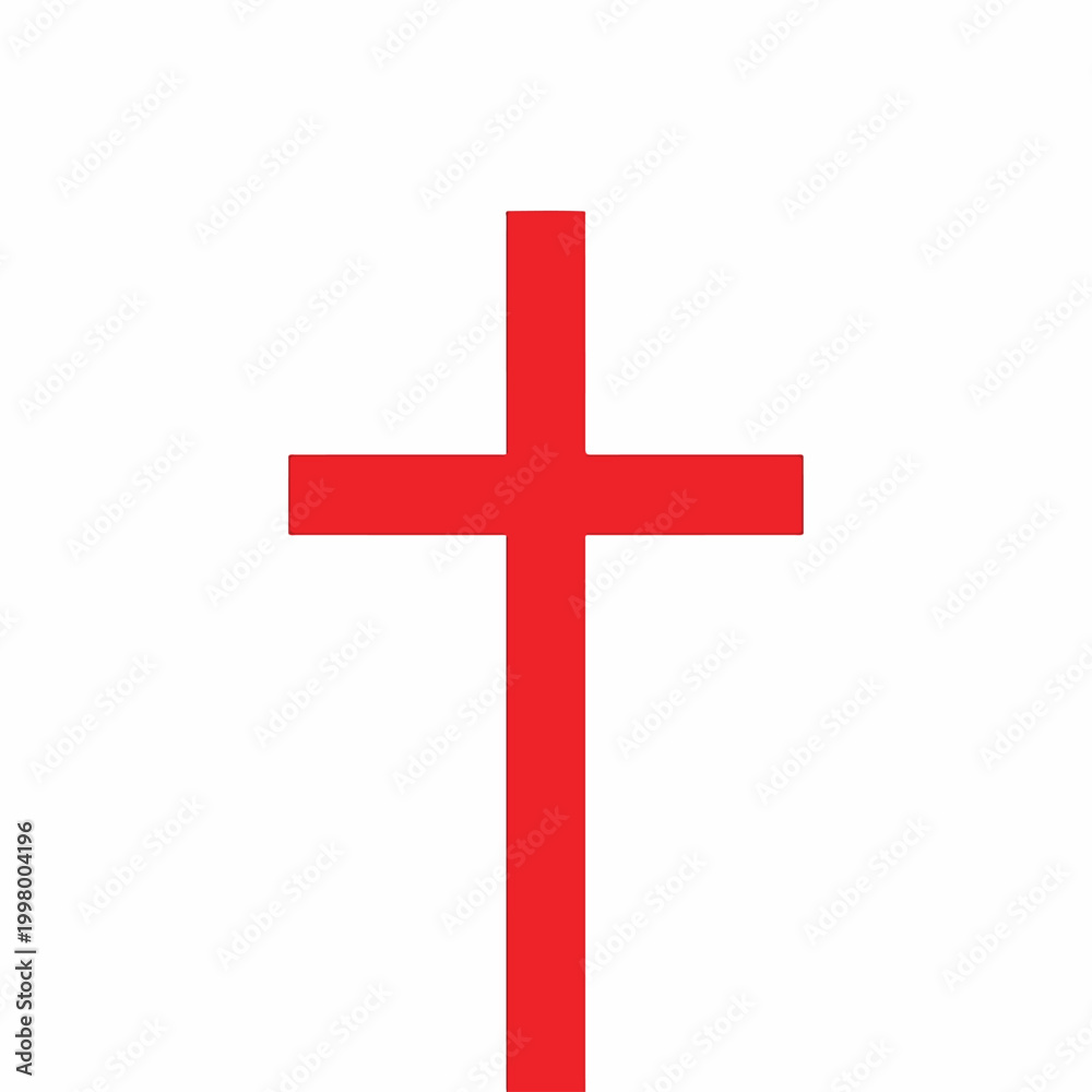 Obraz premium A red cross on white background