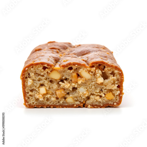 protein bar cut showing inside texture for product detail concept