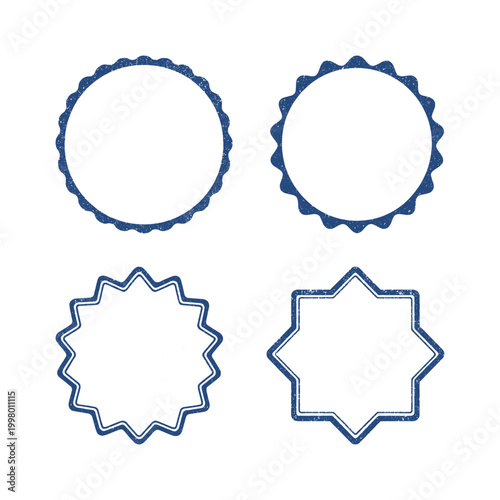 vector set of frame eroded stamp print (artwork 1)
