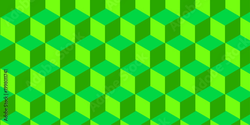 Photography Seamless greengeometric cube creative concept triangle overlapping overlap square technology texture