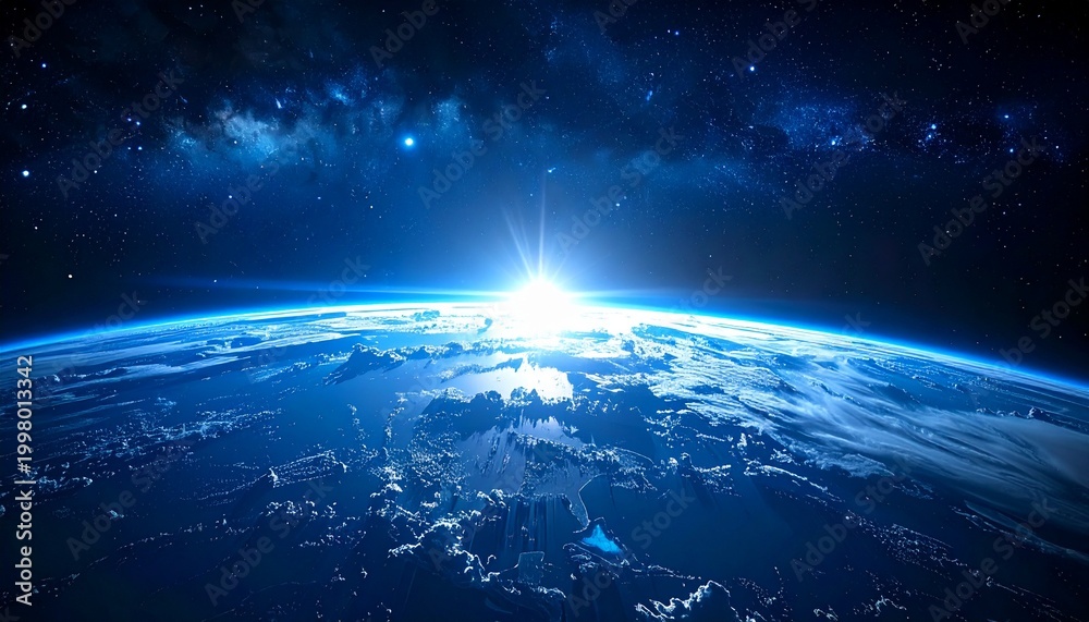 Fototapeta premium Earth and space digital illustration