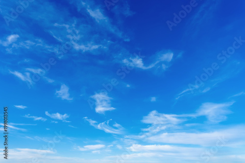 Tableau sur toile Blue sky with white clouds soft atmospheric background natural skyscape clear we