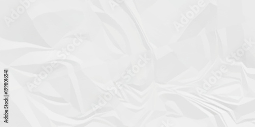 Crumpled paper Blank white crumpled and creased paper poster.