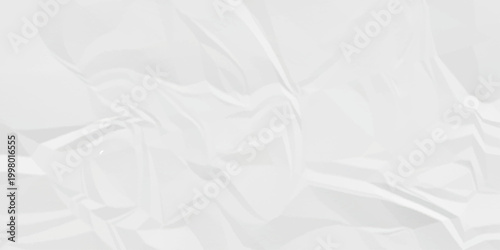 Crumpled paper Blank white crumpled and creased paper poster.