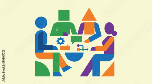 Diverse Business Team Collaboration Vector for Inclusion Concept