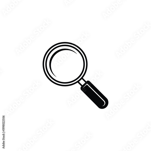 Simple Magnifying Glass Icon for Search and Investigation Designs