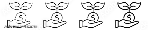 Bank money transfer currency transaction linear icon collection design. Editable vector stroke icons