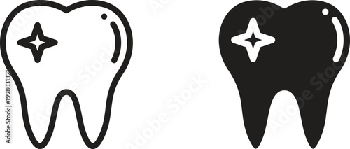 Dental health comparison healthy tooth vs cavity affected tooth illustration