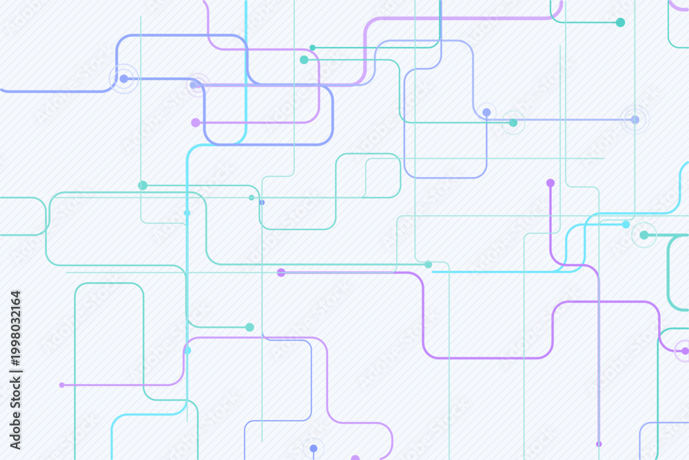 Obraz premium Abstract Circuit Lines and Dots Background