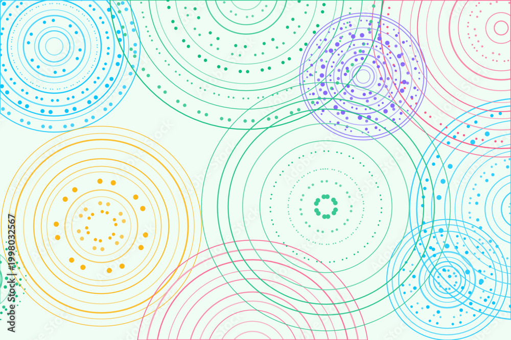 Fototapeta premium Abstract Concentric Circle Groups