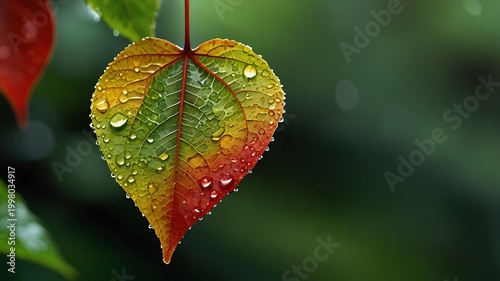 leaf is a closeup Created with Generative AI technology