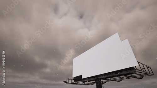Blank White Billboard Mockup Outdoor Advertising
