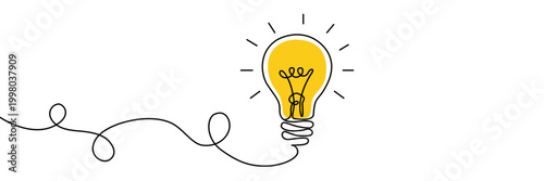 Illuminated Idea: A Single Icon Representing Innovation, Creativity, and the Spark of Inspiration with a Minimalist, Hand-Drawn Style.