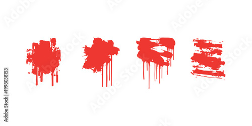 Abstract red splatter silhouette a dramatic and intense visual composition