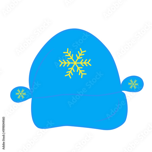 winter hat illustration on white background