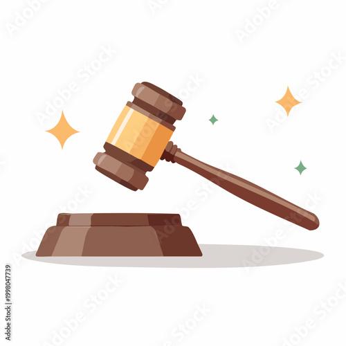 Gavel and Sounding Block Illustration