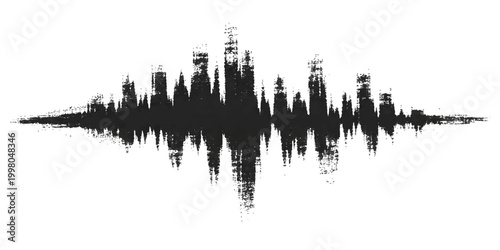 Dynamic sound wave image, capturing sound, music and audio with abstract and powerful design.