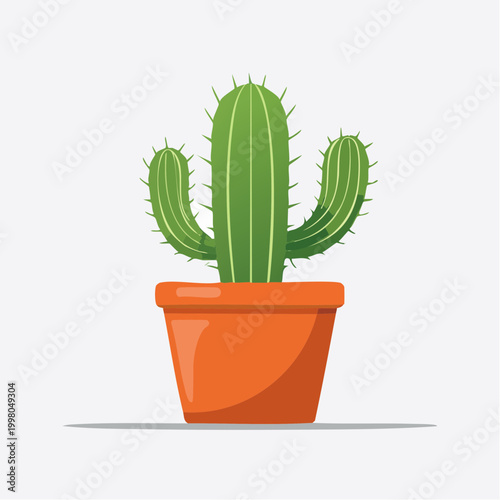 Potted Cactus Illustration