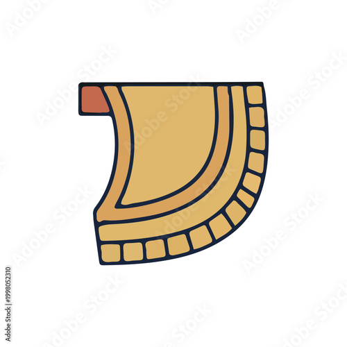 Hand Drawn Empanada Pastry Icon