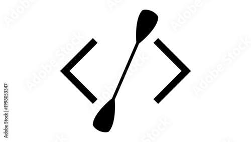 coding symbol, black vector silhouette