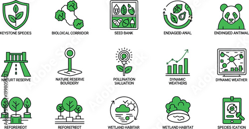 Conservation efforts protect  endangered species in nature reserves and wetlands.
