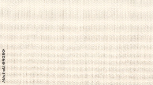 Seamless white paper and canvas texture backdrop featuring a natural cream linen fabric pattern for a blank vintage textile material design