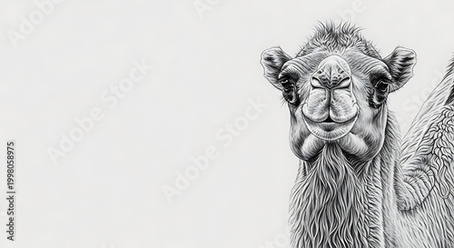 Camel Head Illustration for Eid al Adha Mubarak Greeting