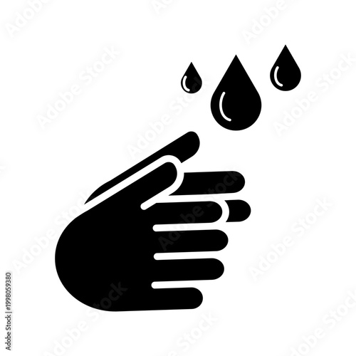 Fotografie icon of washing hands with water