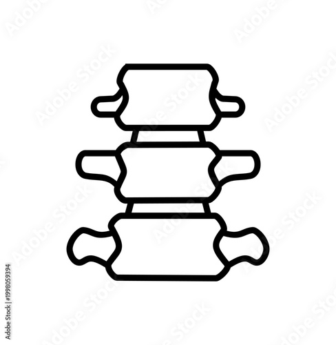 Vector illustration of a spine icon on a white background.