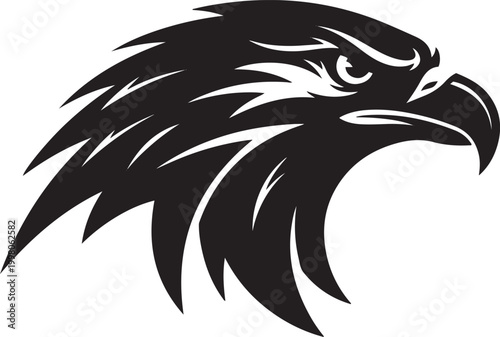 Eagle Head Logo Fierce Bird of Prey Mascot Vector Design