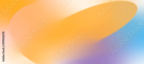 Asymmetric Golden Yellow Form on soft Cream Background with Purple Blur, illustration