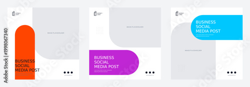 Modern Agency Design Template with Flat Pill Shape Layout