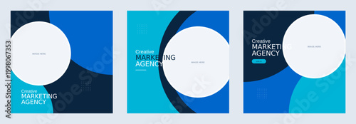 Corporate Business Design Template with Circular Intersection