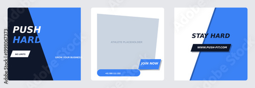 Sports Training Design Template with Slash Reference Style