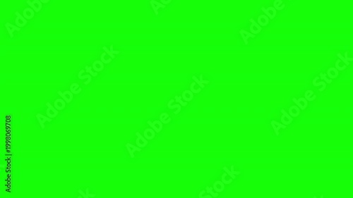 White curtain opening on green screen