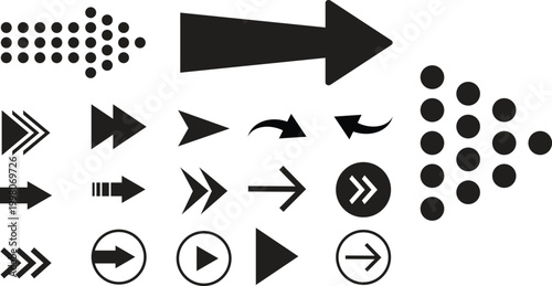 Arrow Icon Set Vector art illustration