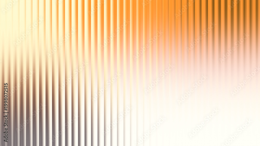 Fototapeta premium Vibrant orange, gold, and white gradient texture with a vertical ribbed glass style for clean desktop backgrounds.