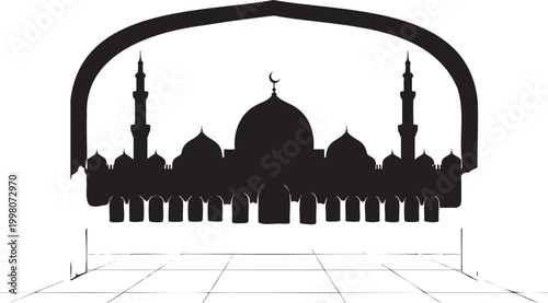 Graphic illustration mosque