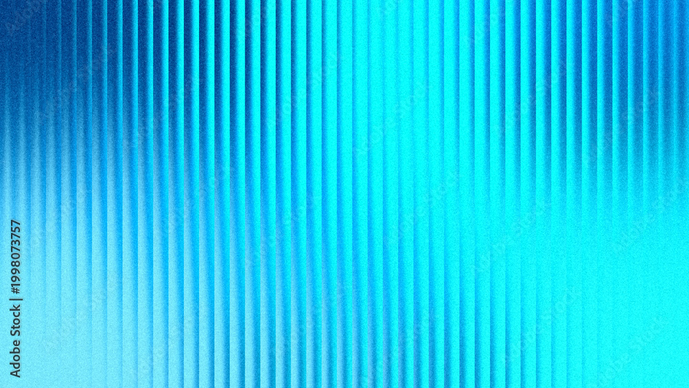 Obraz premium Abstract blue, cyan, and aqua textured gradient with vertical fluted lines and grain for clear desktop mockup visuals.