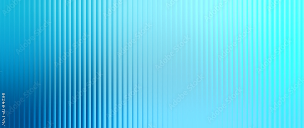 Obraz premium Abstract blue, cyan, and white gradient mixed with vertical ribbed glass lines for clean ultrawide digital backdrops.