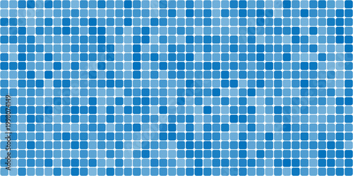 Blue bottom pool tile, mosaic square background. Ceramic tile. Wall bricks abstract texture. Floor bathroom light blue pastel color. mosaic tile floor of swimming pool.