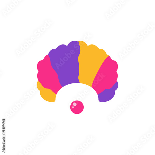 Clown wig vector illustration