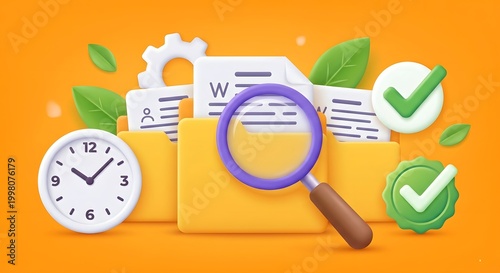 Verified Documents Illustration Business Checklist Design