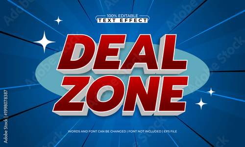 Deal Zone Editable Text Effect - Promotional Bold Typography for Marketing and Sales Design