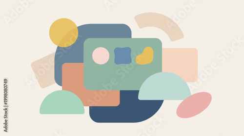 Free Download A colorful abstract composition of shapes. - GFXLoad