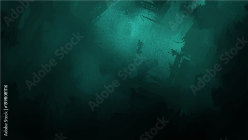 Vector Abstract teal background textured, showcasing artistic brushstrokes, creating depth and a captivating visual experience.