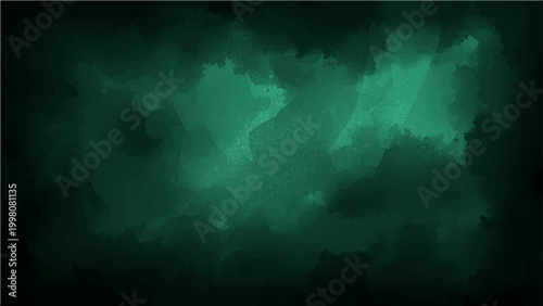 Vector Abstract dark teal watercolor wash, capturing blend of ethereal serenity, evokes sense of mystery and depth. 
