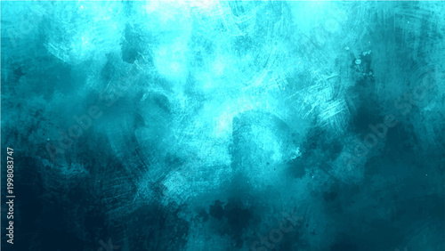 Abstract Vector blue watercolor background with elegant paint splashes and artistic smoky texture representing movement and deep ocean, inviting imaginative interpretation.